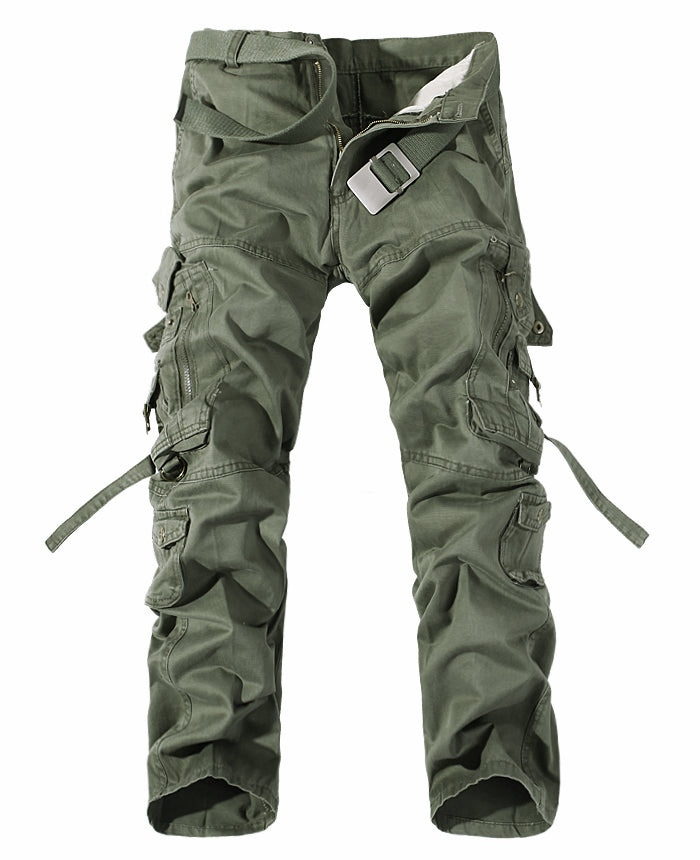 Men's Multi-Pocket Washed Cargo Pants
