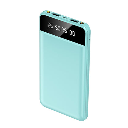 10000mAh Ultra Slim Power Bank | Portable Dual USB Charger with LED 1Pc 10000mAh Power Bank Portable Ultra S | Ectron Online