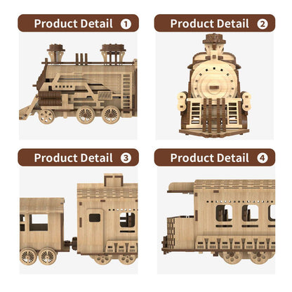 Garoustan Train 3D Wooden Puzzle Home Fashion Simple Garoustan Train Puzz | Ectron Online