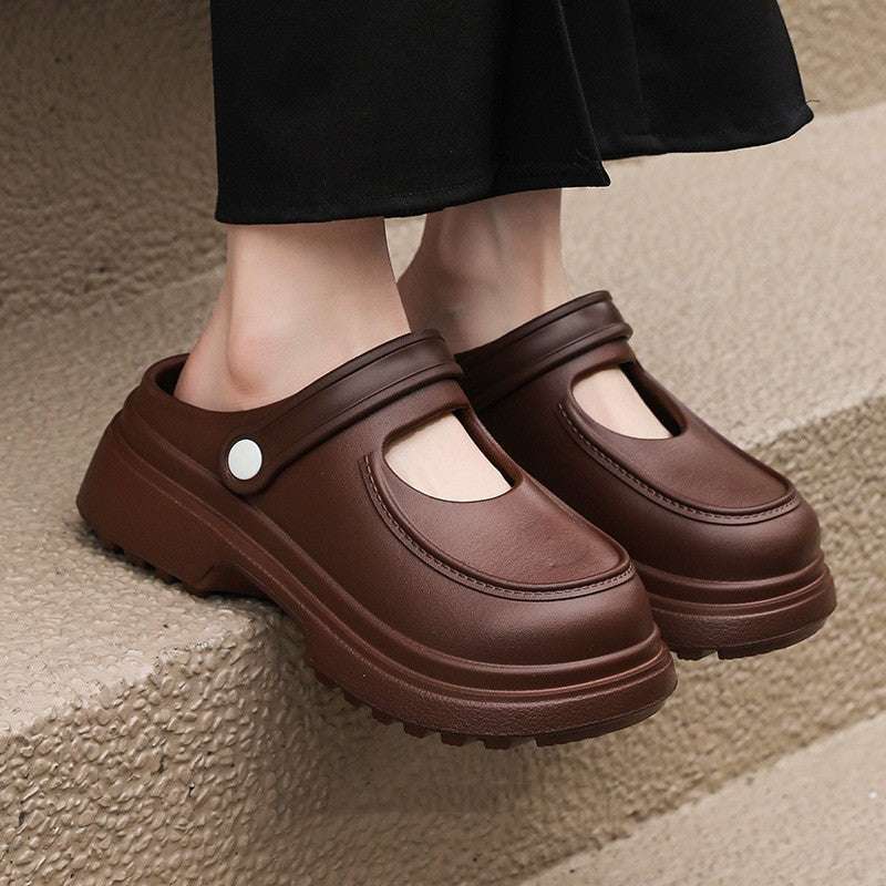 Mary Jane Closed-toe Slippers Female EVA Outdoor Non-slip Beach Flip-flops Mary Jane Closed-toe Slippers Female EVA | Ectron Online