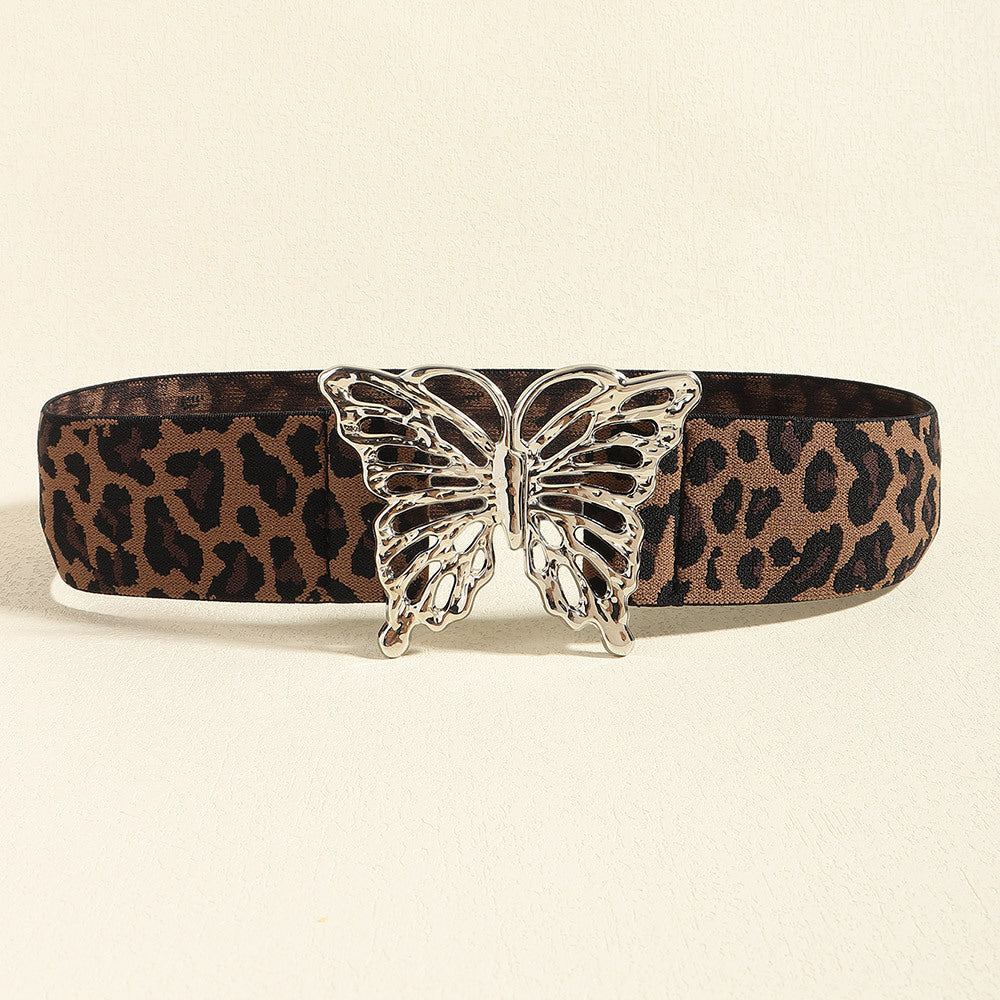 Butterfly Alloy Buckle Elastic Belt Belt | Ectron Online