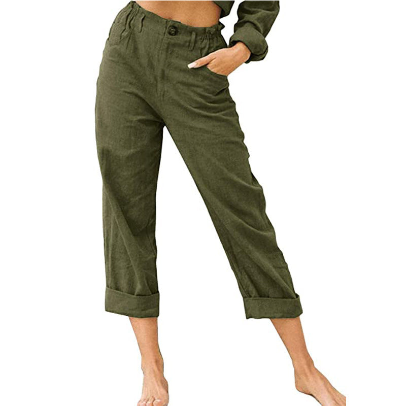 Women's Joggers Pants Fashion High Waist Casual Pants With Pockets