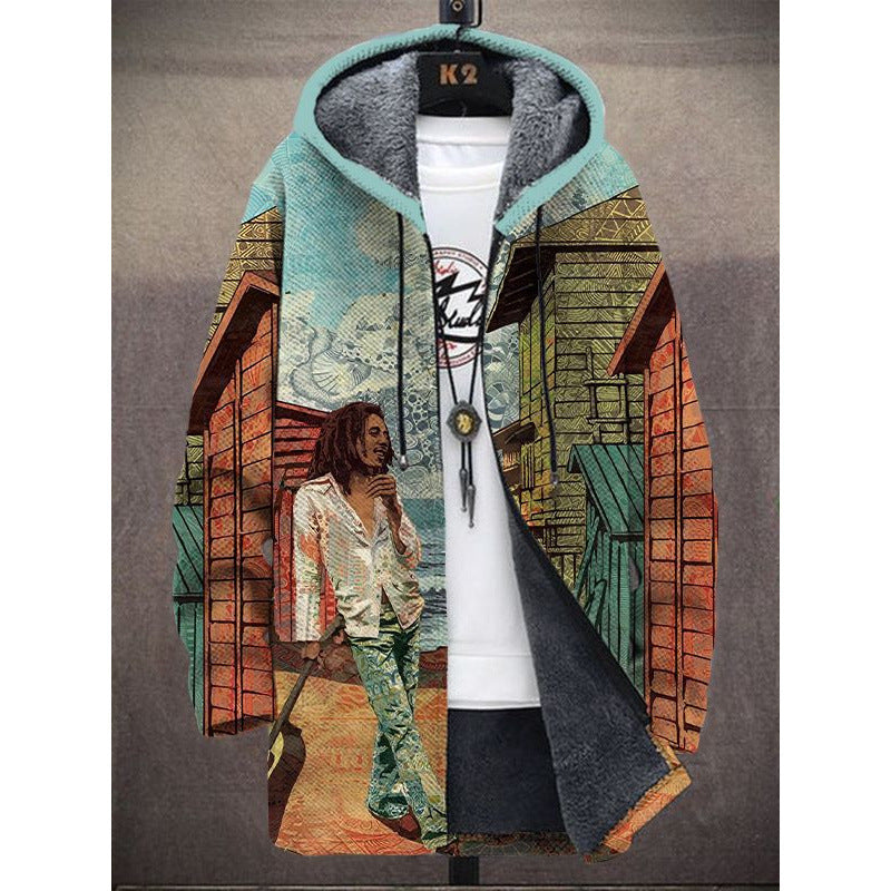Digital Print Padded Fleece Jacket Fashion Digital Printing Fleece Padded C | Ectron Online