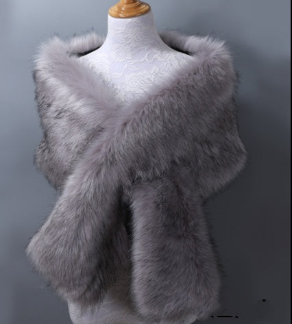 Elegant, Floor-Length Faux Fur Bridal Dress Outerwear & Jackets | Ectron Online