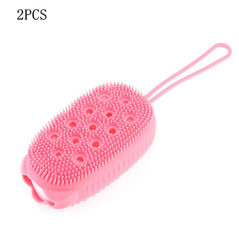 {{ brand }} Silicone Massage Bath Brush for Relaxing and Effective Cleaning Pink 2PCS - Silicone Massage Bath Brush