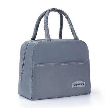 Twill Lunch Bag Office Worker Portable Insulated Bag