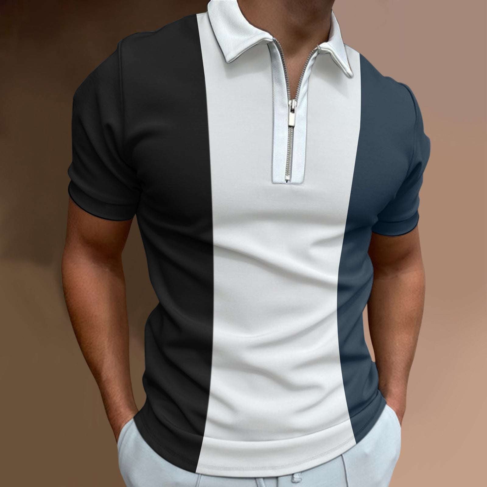 Classic Men's Polo T-Shirt - Premium Cotton Short Sleeve Polo Casual Multicolor Men's Coat Lapel | Ectron Online
