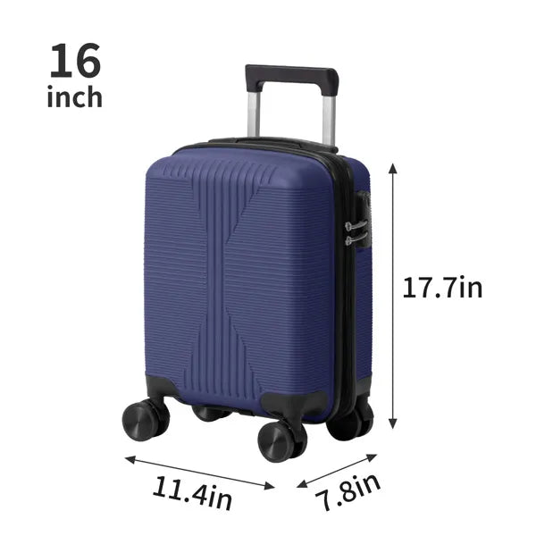 4-in-1 PP Trolley Case Set - Navy Blue Non-TSA Customs Lock 4-in-1 PP Trolley C | Ectron Online