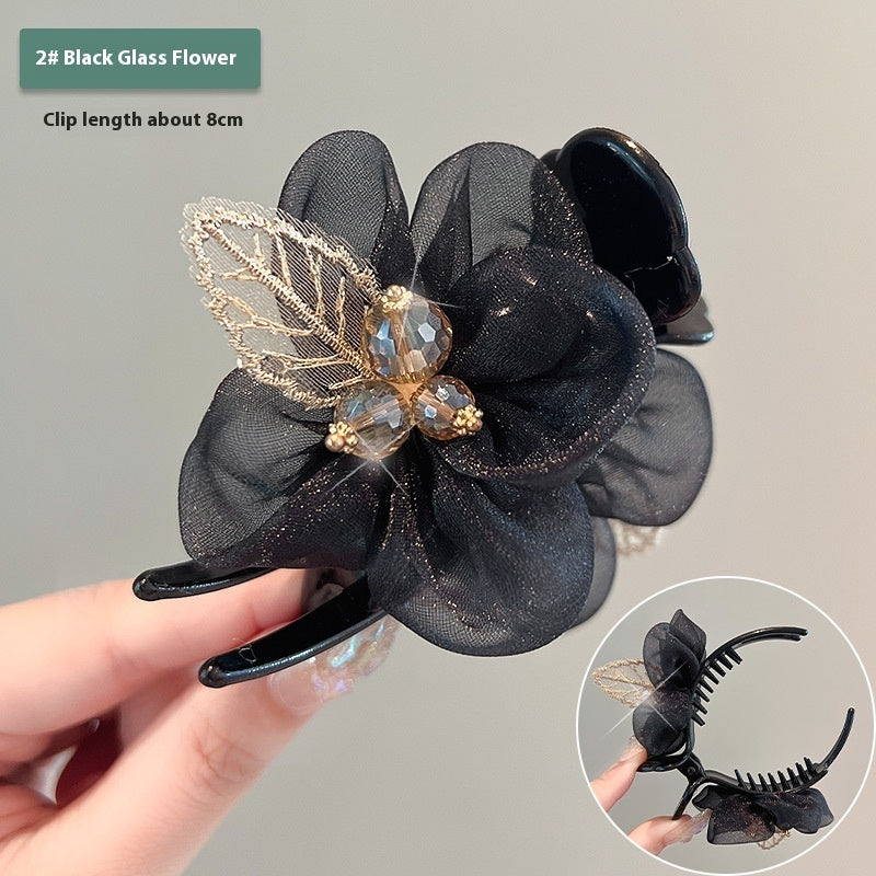 Elegant Bun Grabber Clip – Minimalist Floral Hair Accessory Bun Grabber Clip Headdress Sense Barrett | Ectron Online