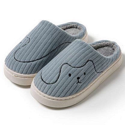 Striped Cat Slippers – Warm, Non-Slip Indoor Couple Shoes Striped Cat Slippers Indoor Couple Non-s | Ectron Online