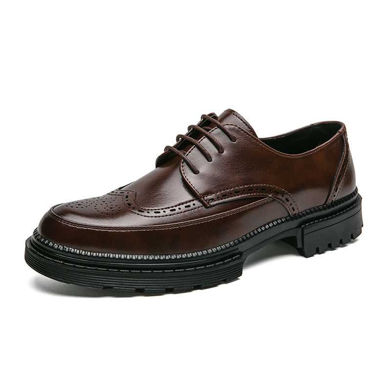 Men’s Korean-British Pointed Leather Shoes – Trendy & Formal Men's Korean-style Pointed Leather Shoes | Ectron Online