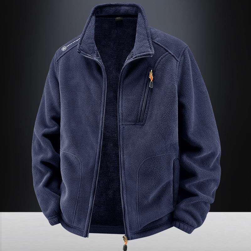 men's warm padded jacket with velvet lining