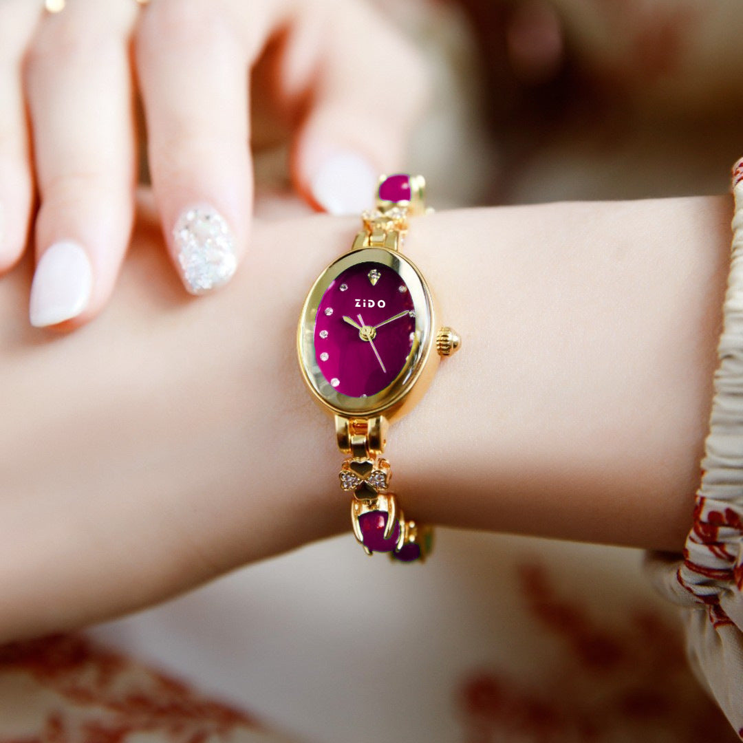 Simple | Elegant Quartz Diamond | Watch for Women Simple Fashion Temperament Entry Lux Quartz Diamond Waterproof Women's Wrist Watch | Ectron Online