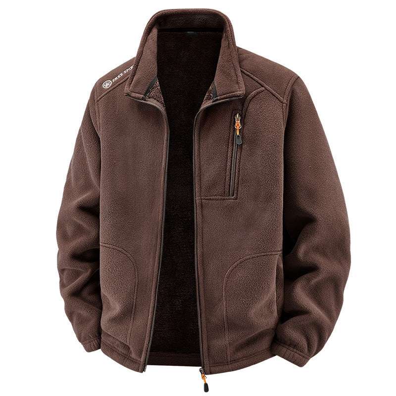men's warm padded jacket with velvet lining