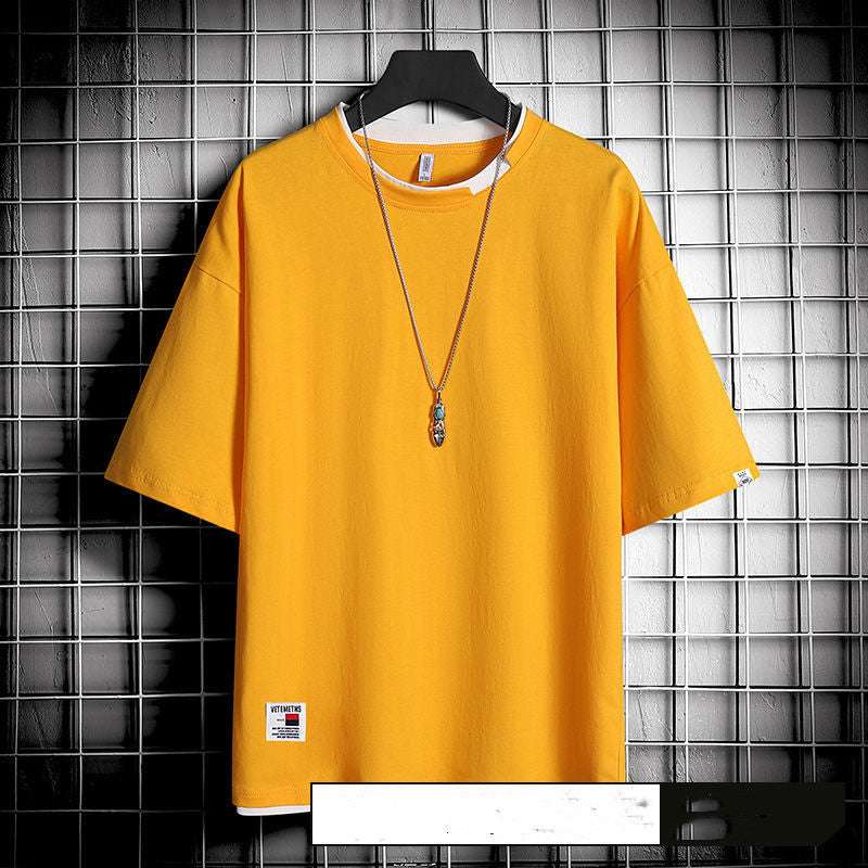 Men’s Hong Kong Style Loose T-Shirt – Trendy Casual Streetwear Hong Kong style loose T-shirt men | Ectron Online