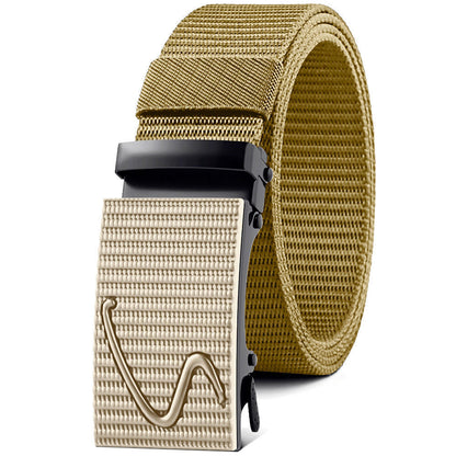 Nylon Waistband Men's Automatic Buckle Outdoor Canvas Belt