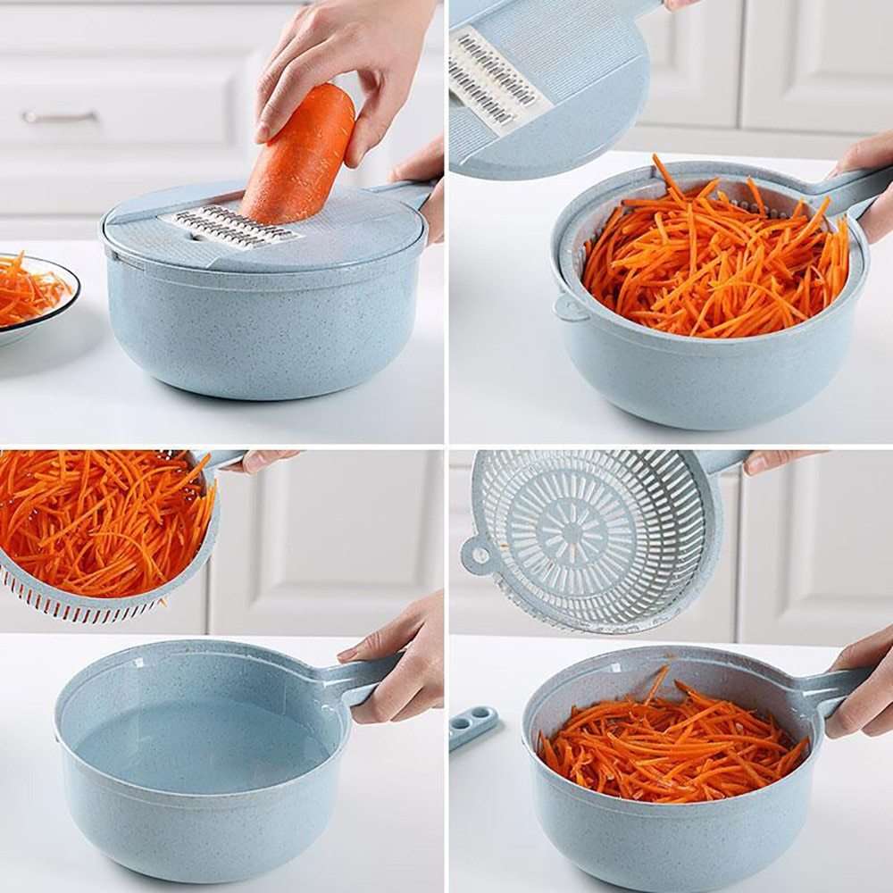8-in-1 Mandoline Slicer - Vegetable Cutter, Peeler & Grater