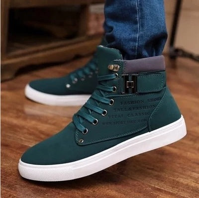 Matte Finish Belt Buckle Sneakers for Men Men's matte belt buckle sneakers | Ectron Online