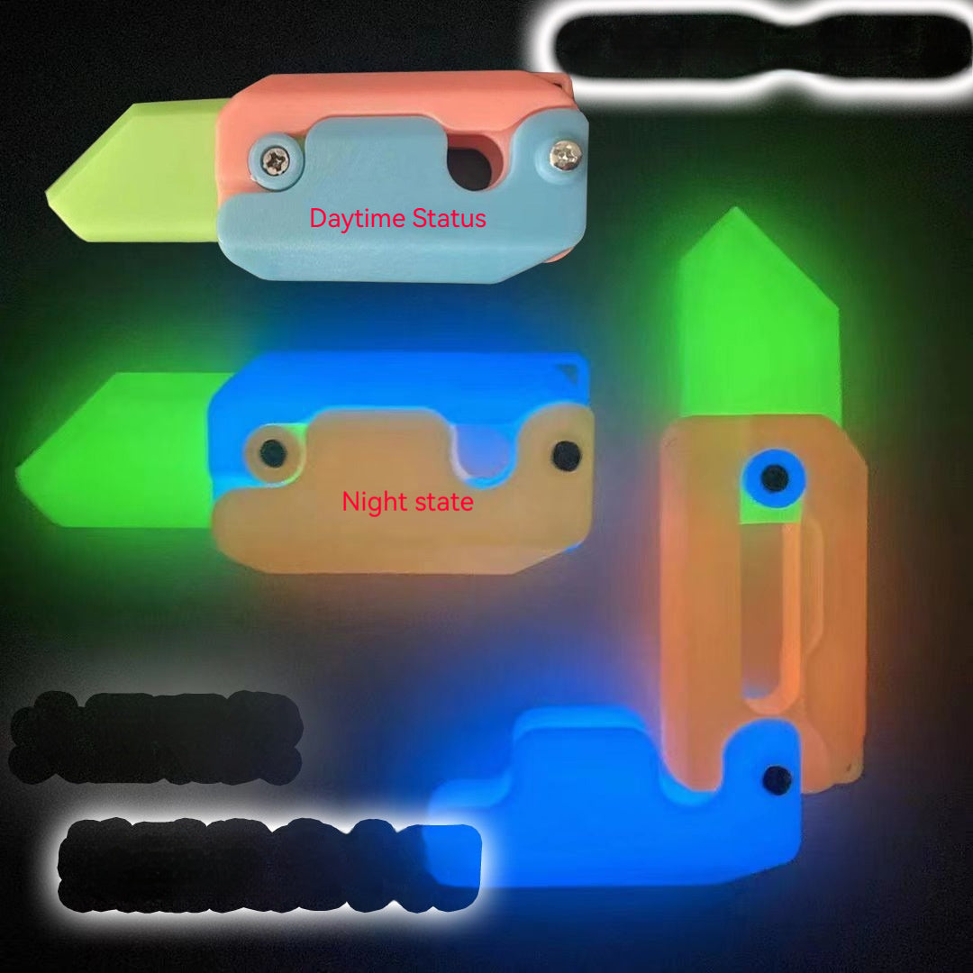 Jumping Knife Pendant | 3D Printed Toy for Children 3D Printing Gravity Cub Jumping Small Radish Knife Mini Model Student Prize Pendant Decompression Toy For Children Gift | Ectron Online