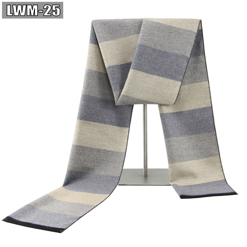 Men's Scarf European And American Cashmere Autumn And Winter Business Plaid