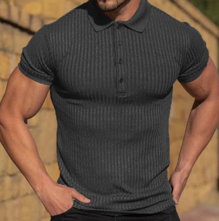 Men’s Slim Fit Polo – Mercerised Cotton Short Sleeve T-Shirt T-shirt Slim Short-sleeved Mercerized Co | Ectron Online