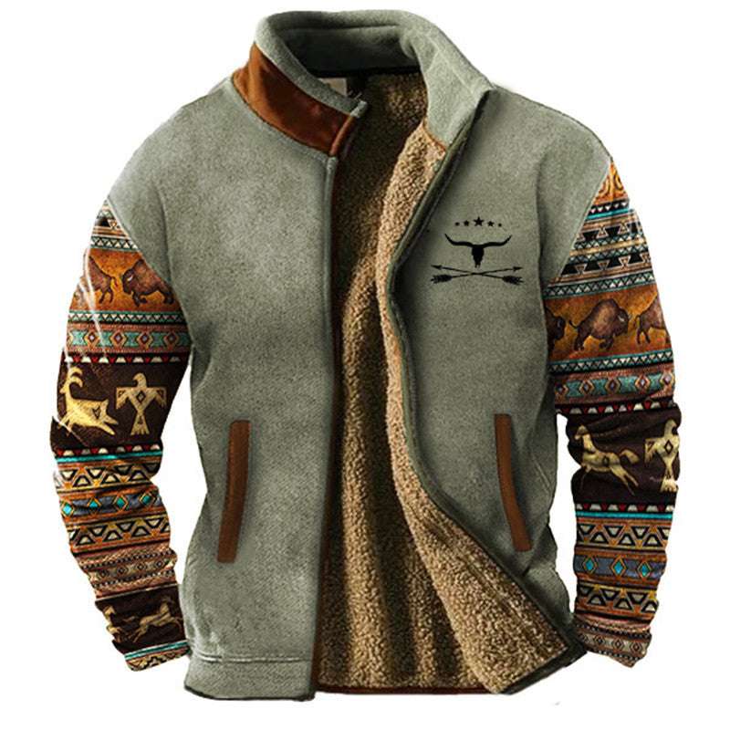 New Men's Fleece-Lined Cotton Jacket New Men's Cotton Clothes Fleece Jacket C | Ectron Online