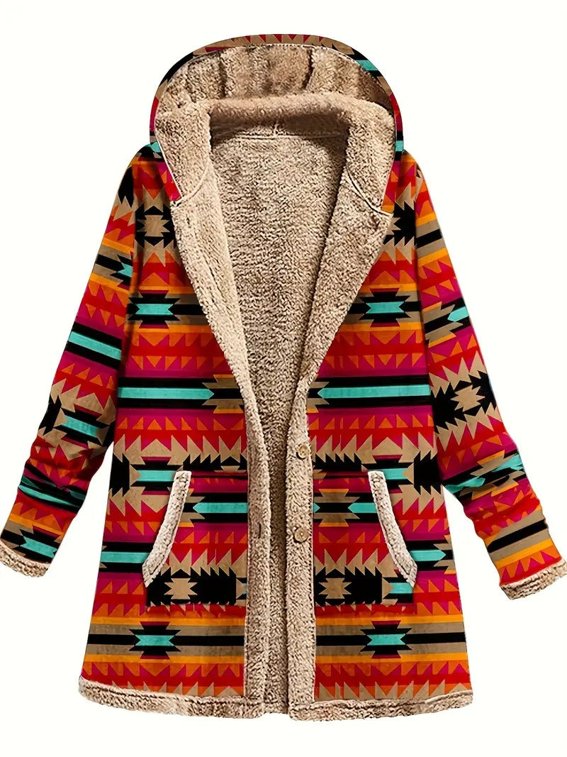 Warm Plush Cotton Linen Hoodie Cotton And Linen Printed Hoodie Warm Plu | Ectron Online
