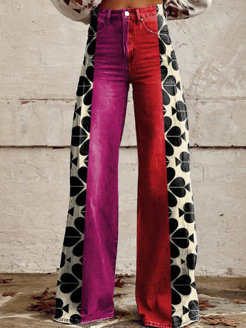 Thin Faux Denim Wide-leg Pants Thin Faux Denim Wide-leg Pants | Ectron Online