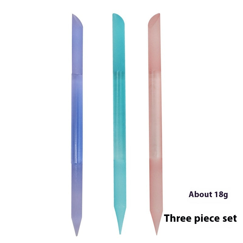 Full-Colour Glass Nail File – Double-Headed Precision Tool Full-color Cylindrical Glass Nail File M | Ectron Online