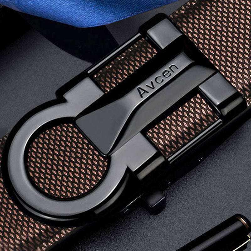 Men's Automatic Buckle Belt - High-End Cowhide & Trend Automatic Buckle High-end Trend Belt | Ectron Online