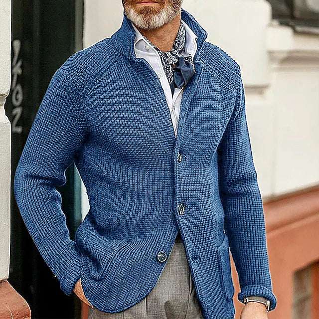 Casual Long Sleeve Knitted Coat Casual Long Sleeve Solid Color Knitted C | Ectron Online
