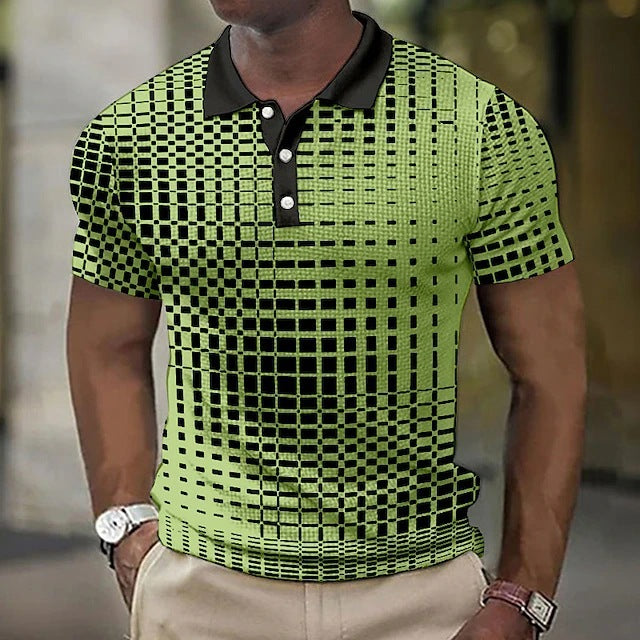 Men’s Plaid Casual Shirt – Short Sleeve Fashion Checkered Top Fashion Plaid Pattern Men's Casual Short | Ectron Online