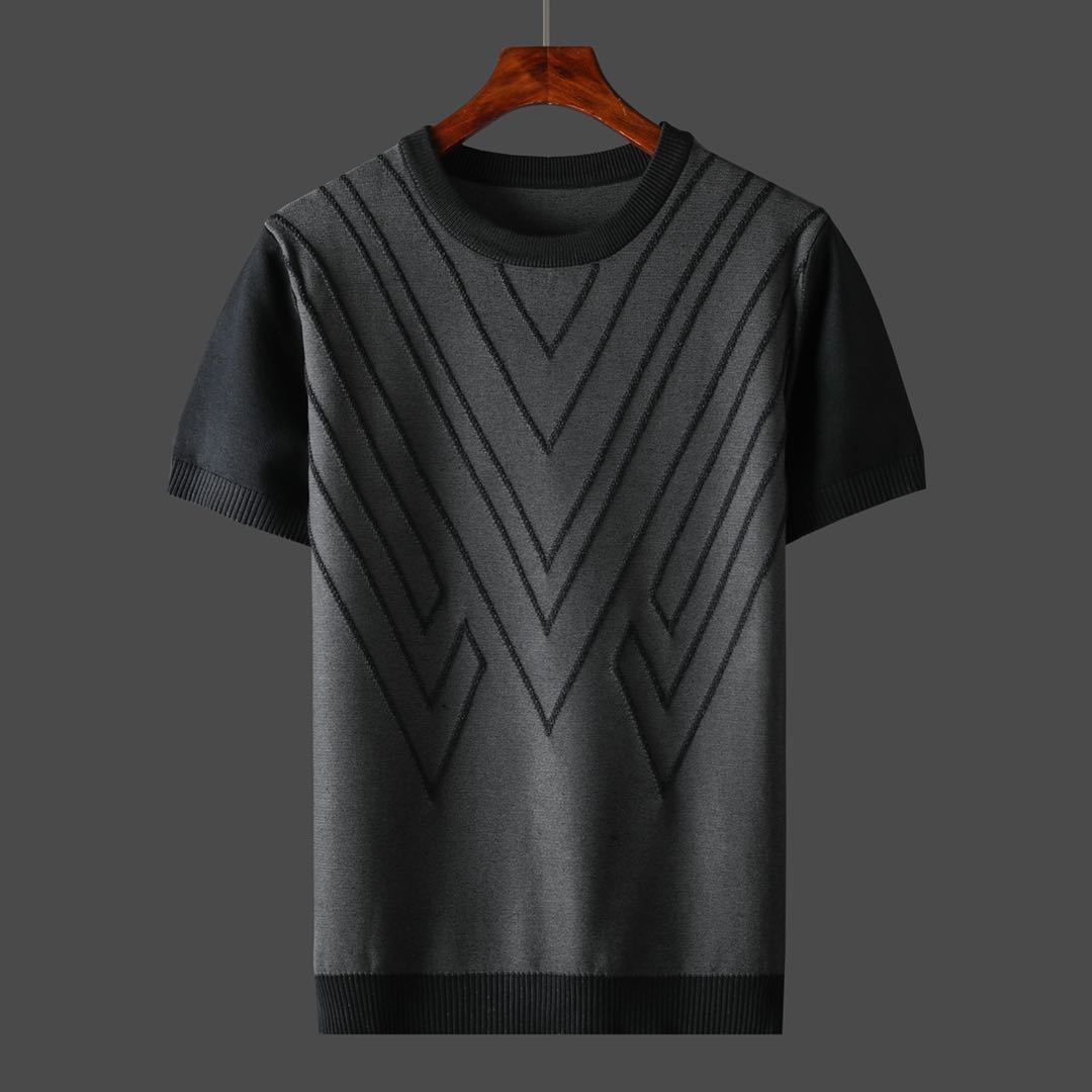 Men’s Slim-Fit Solid Tee – Casual Round Neck Bottoming Shirt Men's Fashion Casual Slim-fit Solid Colo | Ectron Online