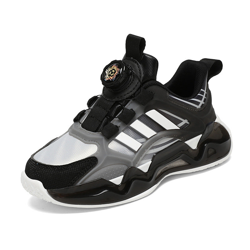 Kids' Rotating Button Shoes | Boys' Non-Slip Soft Bottom Children's Shoes Rotating Button Boy Non | Ectron Online