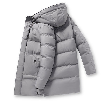 Men's Plus Size Mid-Length Thick Cotton-Padded Coat