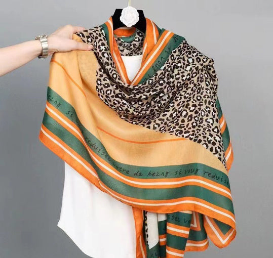 Printed Cotton And Linen Scarf Warm Outer Shawl Scarves | Ectron Online