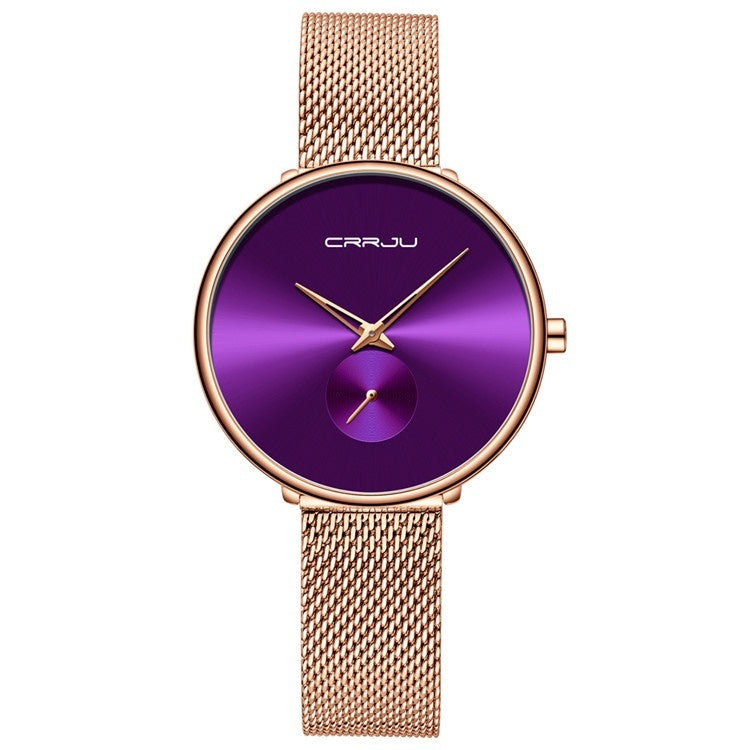 Women's Simple Stainless Steel Mesh Watch Women's Stainless Steel Strap Mesh Strap | Ectron Online