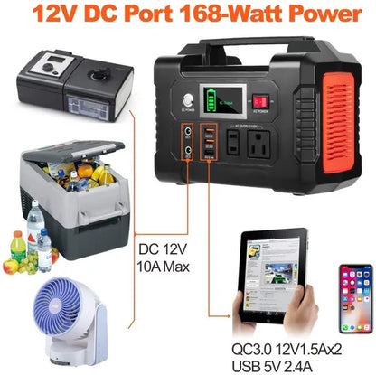 FlashFish 200W Portable Power Station | 40800mAh Solar Generator AC 200W Portable Power Station, FlashFish 4 | Ectron Online