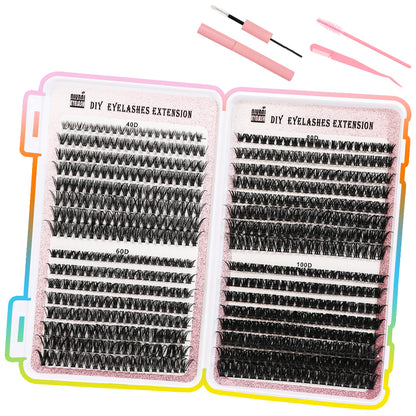 32-Row Cluster Eyelash Book - 640 Segmented DIY Lash Extension Set 32 Rows Of Eyelashes Book Cluster 640 Se | Ectron Online