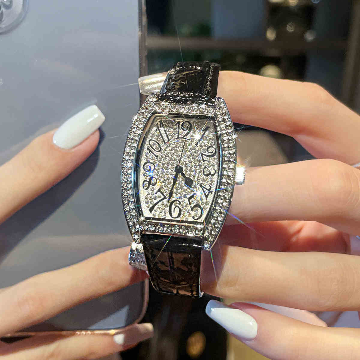 Fashion Red Watch with Starry Dial Fashion Starry Red Belt Women's Watch | Ectron Online