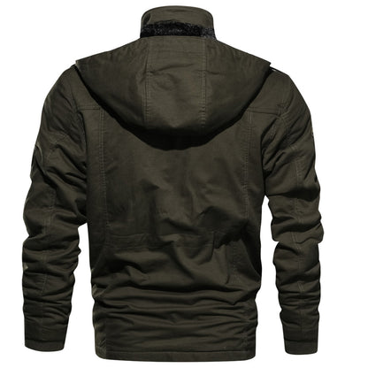 Men's Winter Cargo Coat Winter Zip-up Coat Warm Thickened Detach | Ectron Online