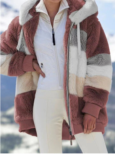 Women's Hooded Plush Jacket Outerwear & Jackets | Ectron Online