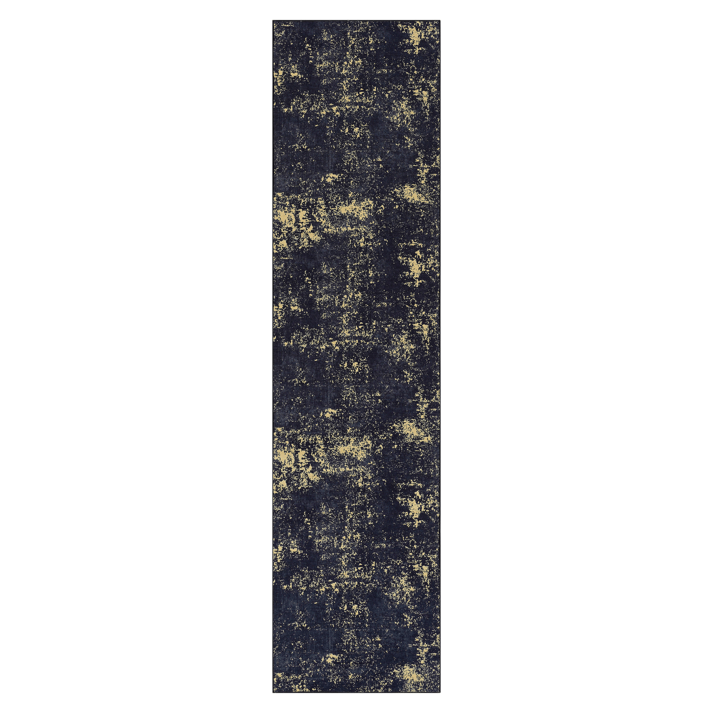 Maval Washable Runner Rug - Black and Gold (2'6'' x 10')