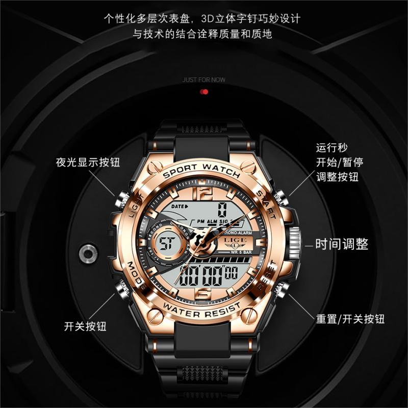 Men's Dual Display Sports Watch Dual Display Advanced Quartz Fashion Ele | Ectron Online