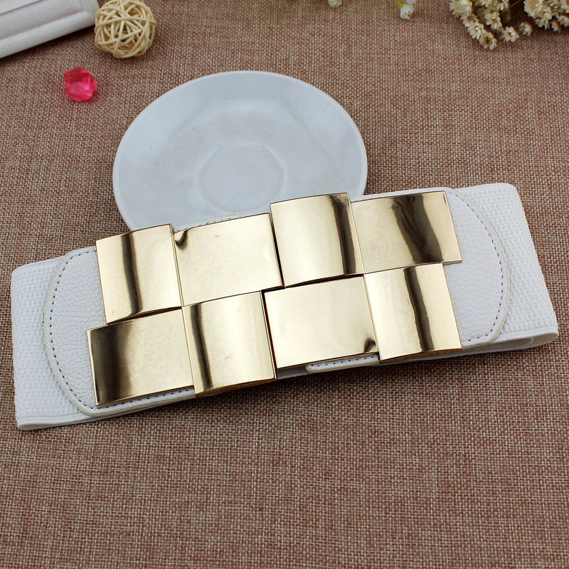 Fashionable Waistband: Elastic with Metal Buckle & Decorative Seal Belt | Ectron Online
