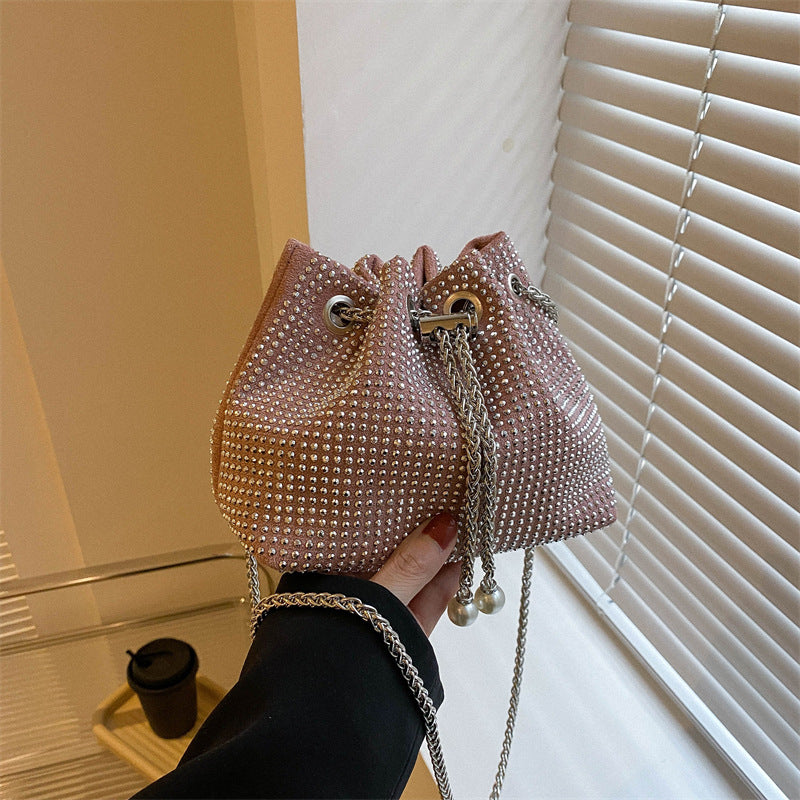 Diamond Drawstring High-grade Chain Crossbody Bag Diamond Drawstring High-grade Chain Cros | Ectron Online