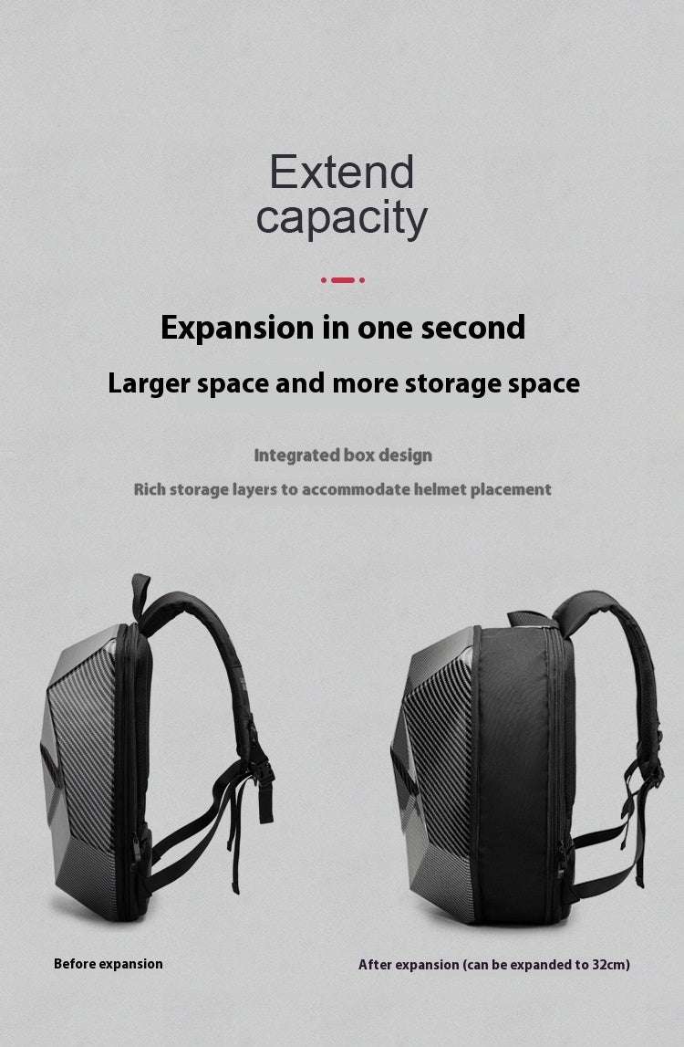 Motorcycle Knight Hard Shell Backpack | Durable & Protective