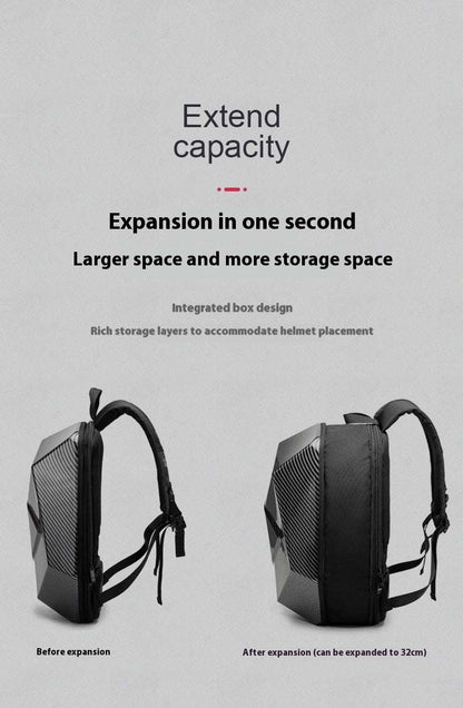 Motorcycle Knight Hard Shell Backpack | Durable & Protective