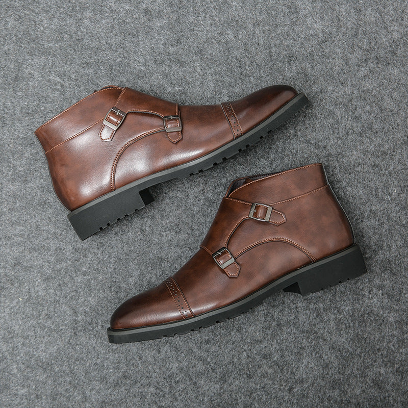 Men’s Retro Pointed High-Top Martin Boots – Leather & Outdoor High-Top Pointed Leather Retro Men's Out | Ectron Online
