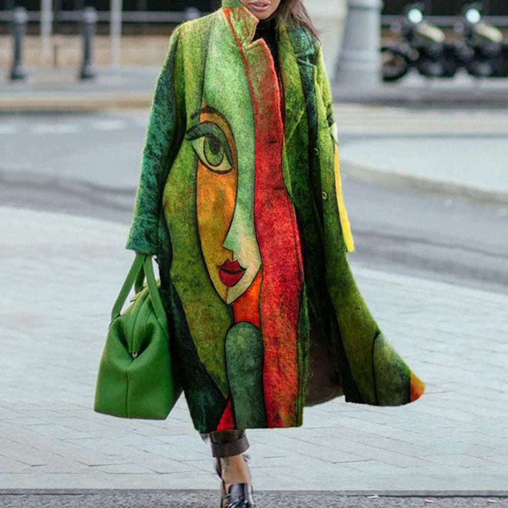 Women's Color Matching Plaid Coat - Long-sleeved Outerwear Women's Color Matching Plaid Long-sleeve | Ectron Online